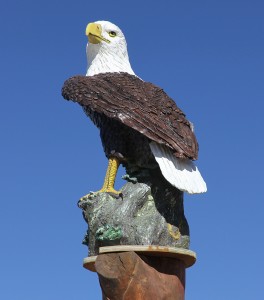 Eagle Sculpture Guarding The Gate